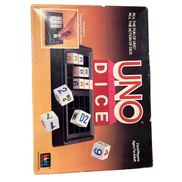 Uno Dice Game 1987 Family Game Ages 7 to Adult - Picture 6 of 11